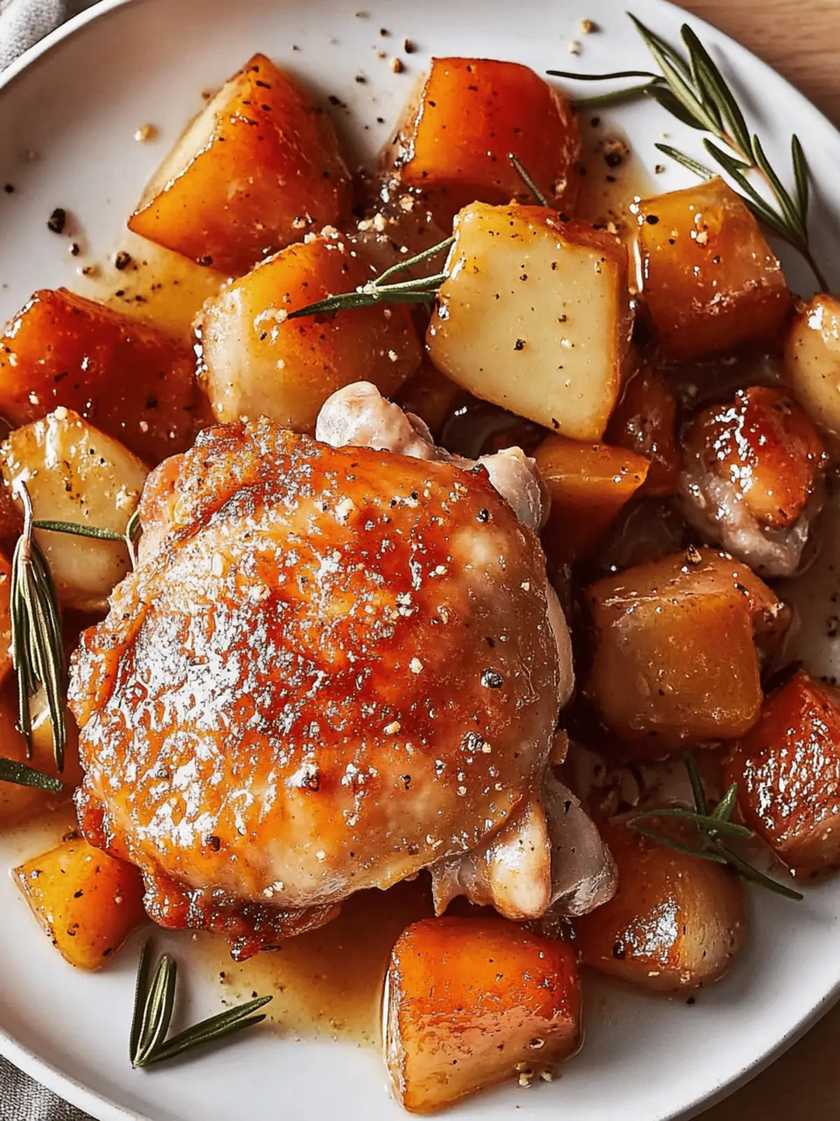 Cider Glazed Chicken Thighs with Sweet Potatoes Bliss 2 Cider Glazed Chicken Thighs