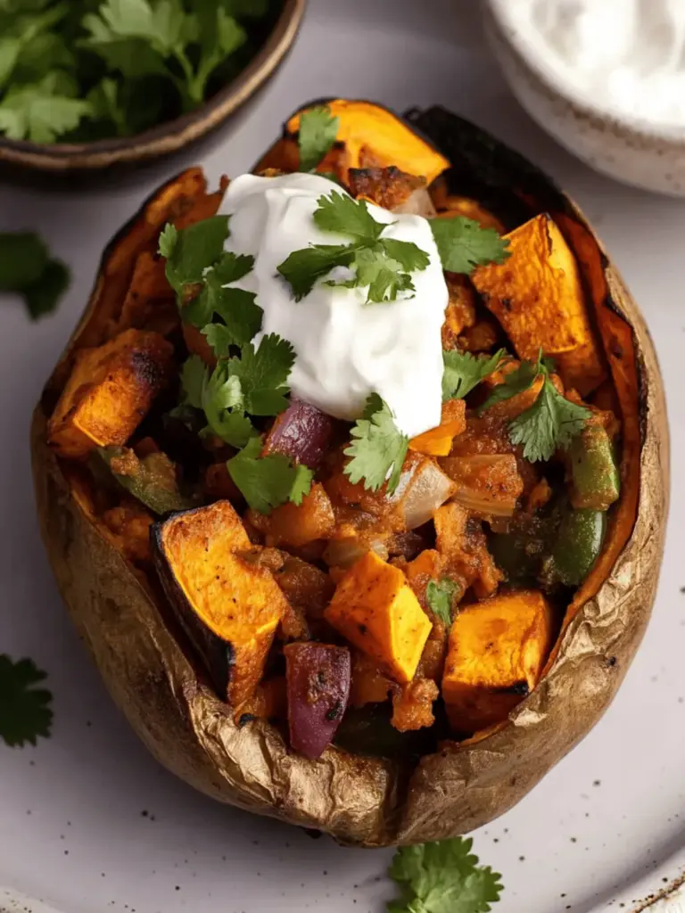 Fajita Stuffed Sweetpotatoes