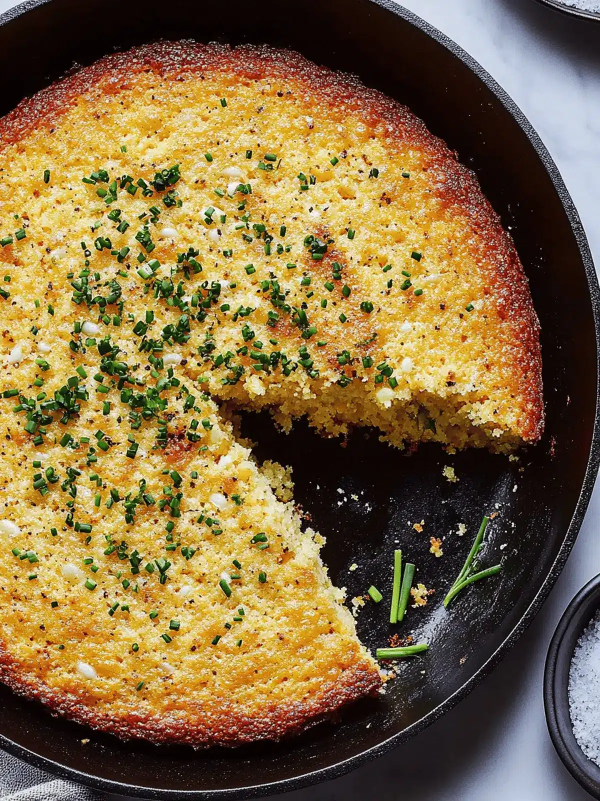 Skillet Cornbread With Chives