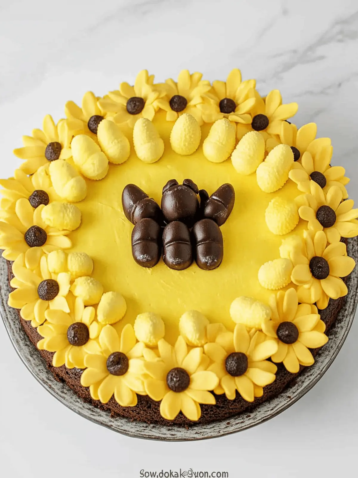 Peeps Sunflower Cake