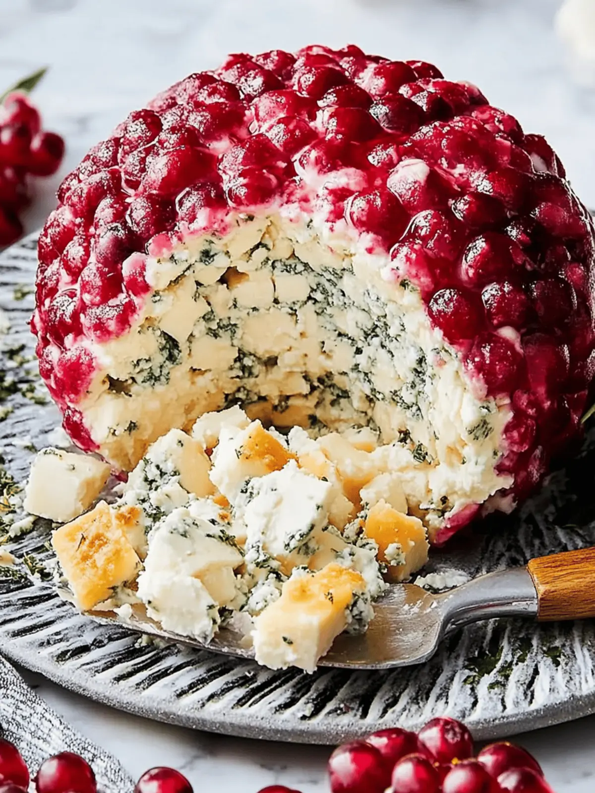 Festive Christmas Cheese Ball with Pomegranate Twist 2 Christmas Cheese Ball