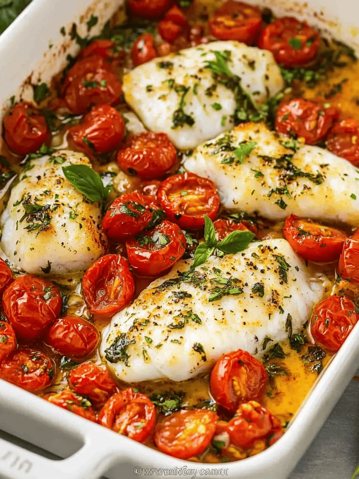 Baked Cod with Tomatoes