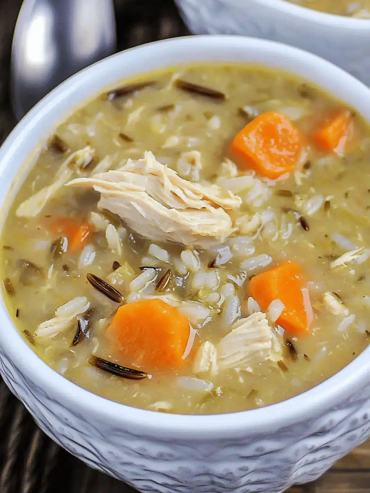 Instant Pot Sweetpotato, Chicken, and Wild Rice Soup