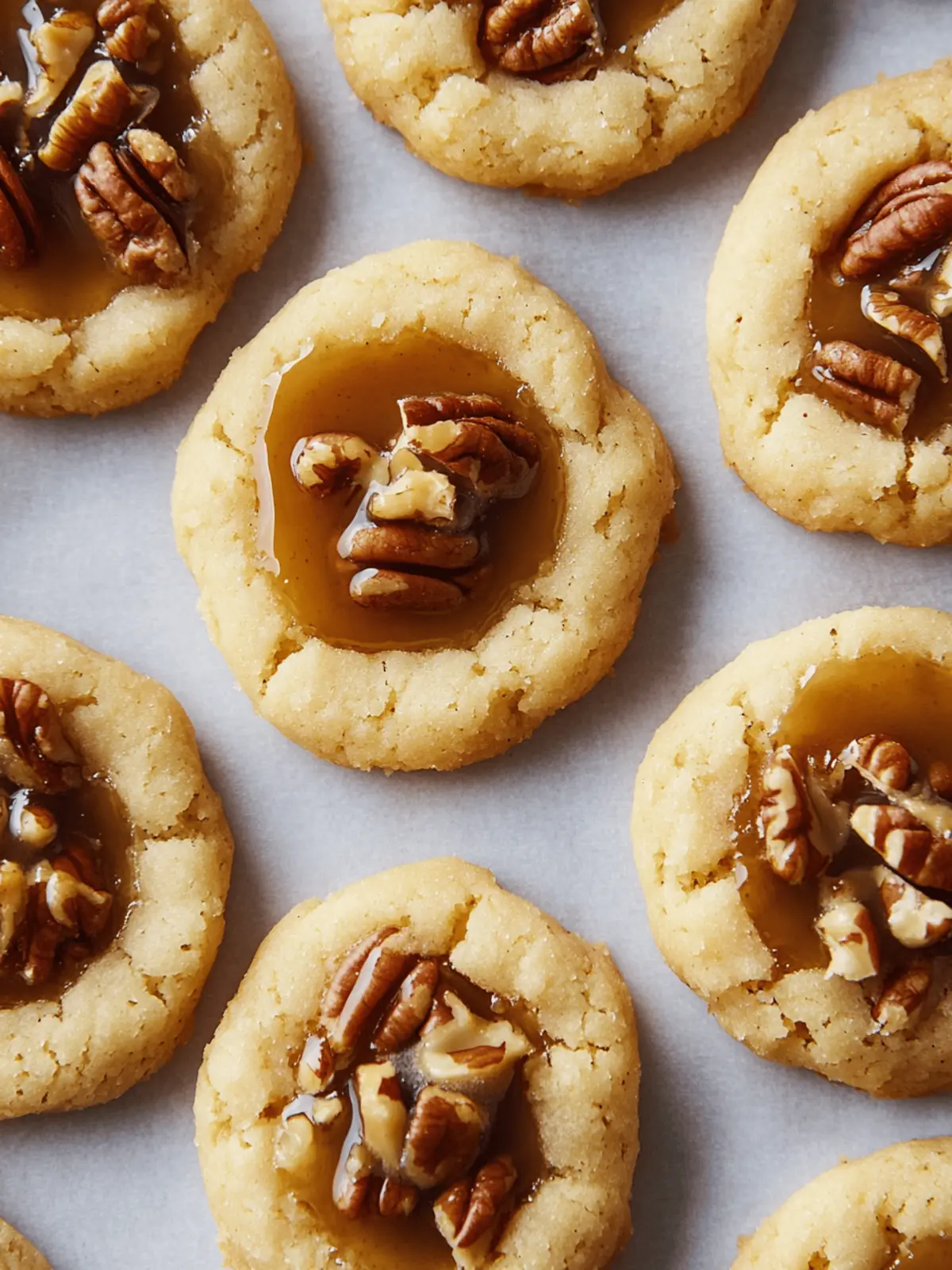 Pecan Pie Thumbprint Cookies