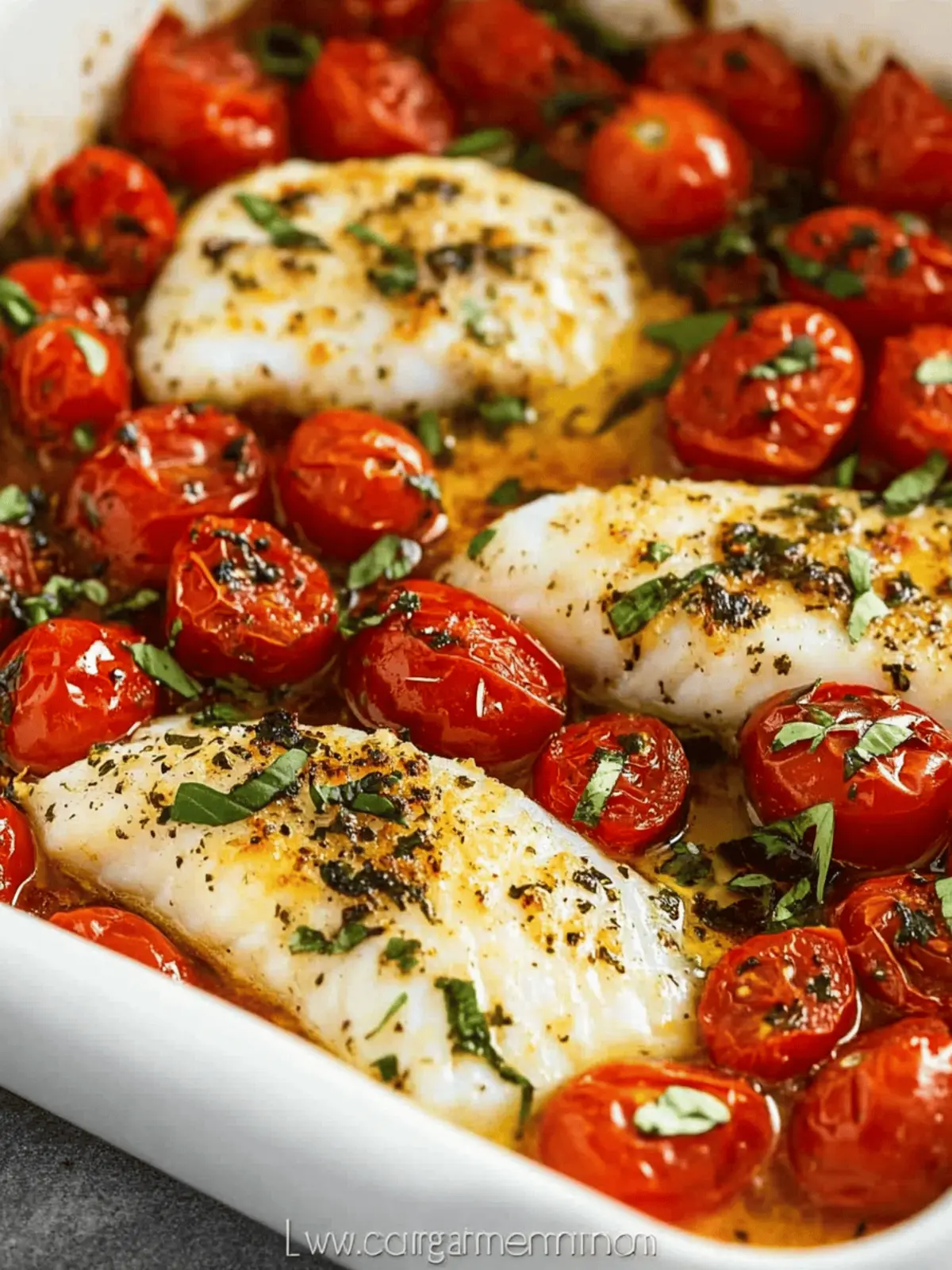 Baked Cod with Tomatoes