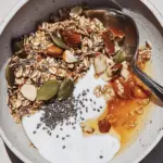 Hazelnut Granola and Chia Pudding Bowls