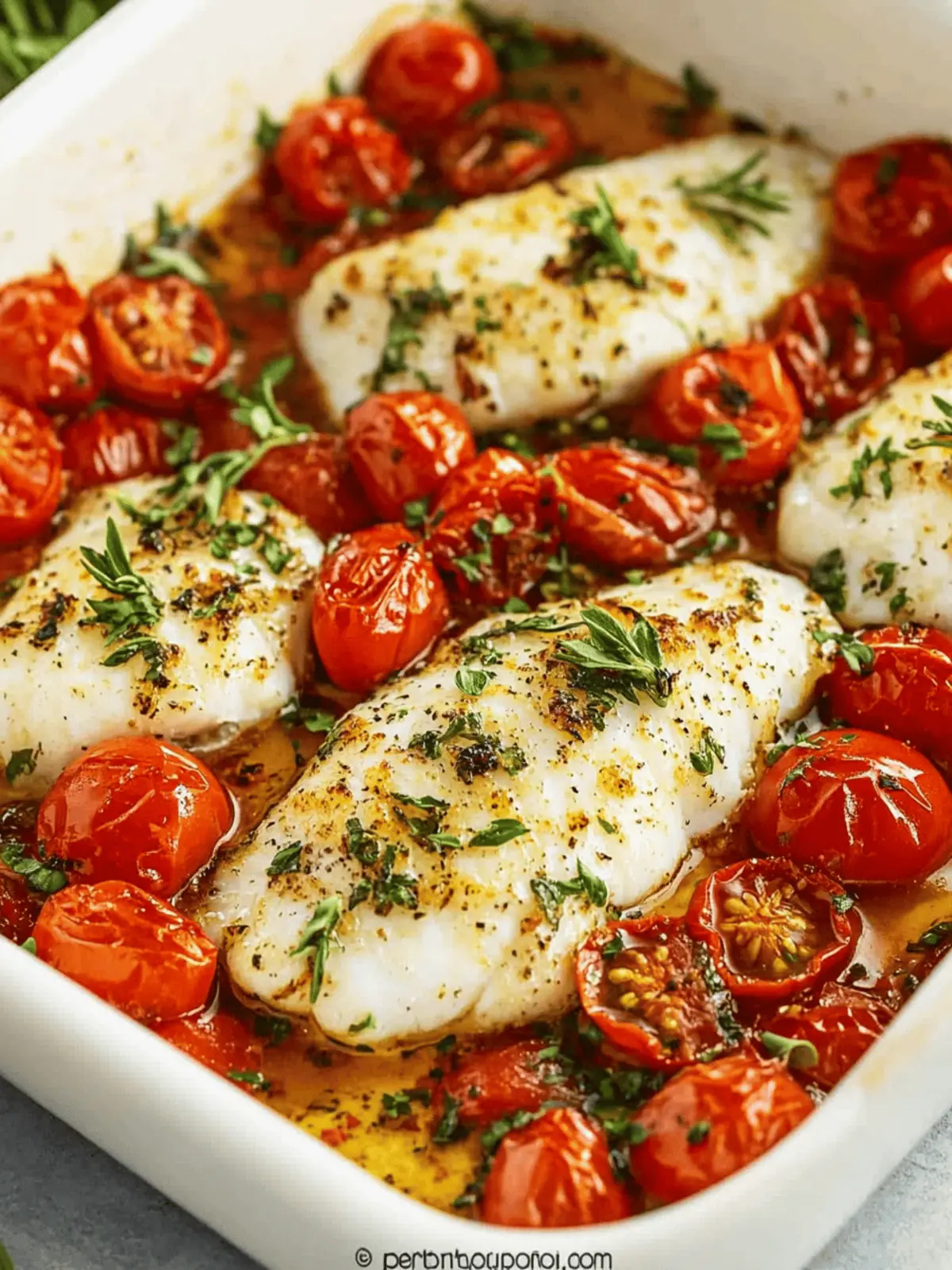 Baked Cod with Tomatoes