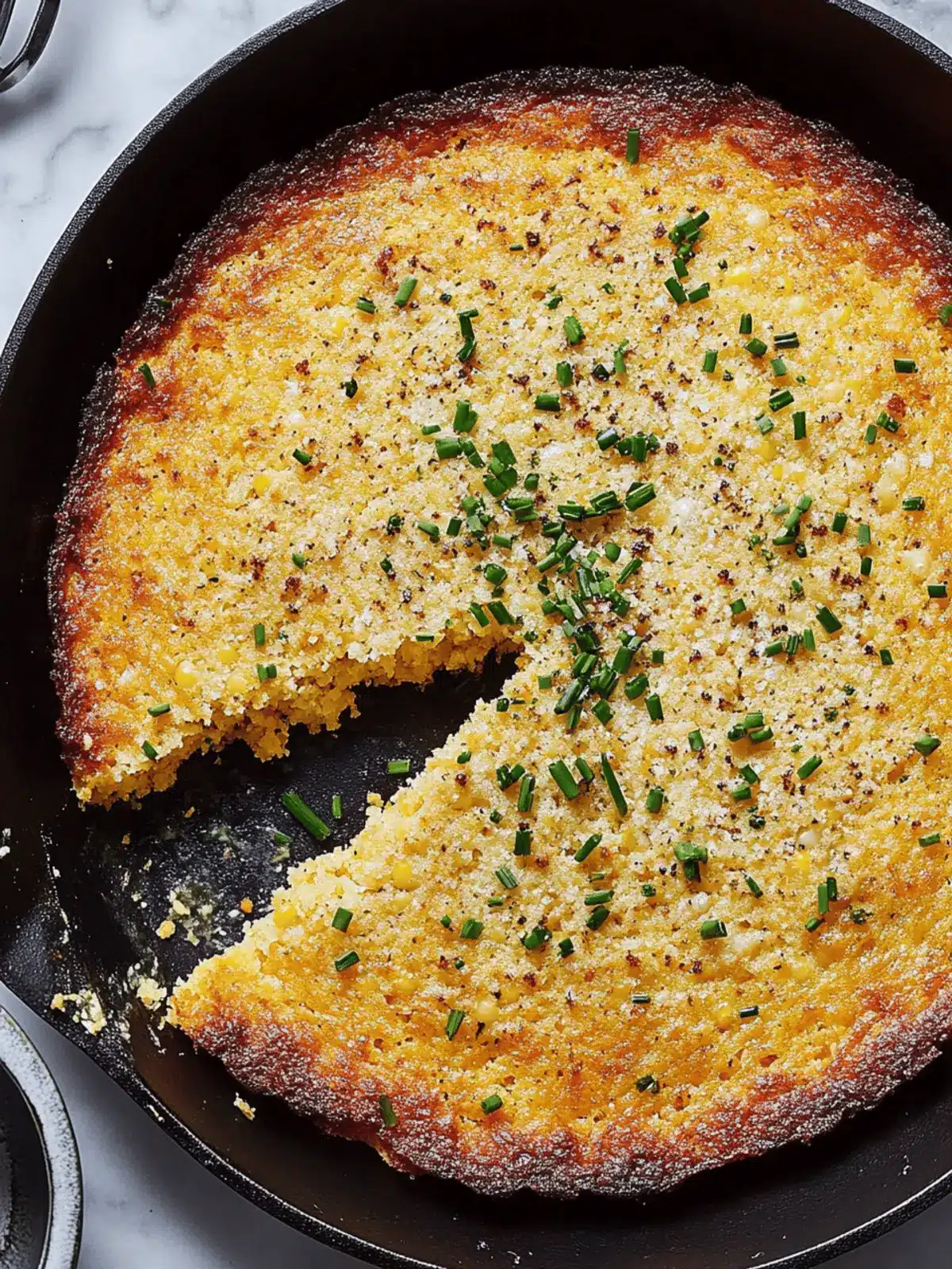Skillet Cornbread With Chives