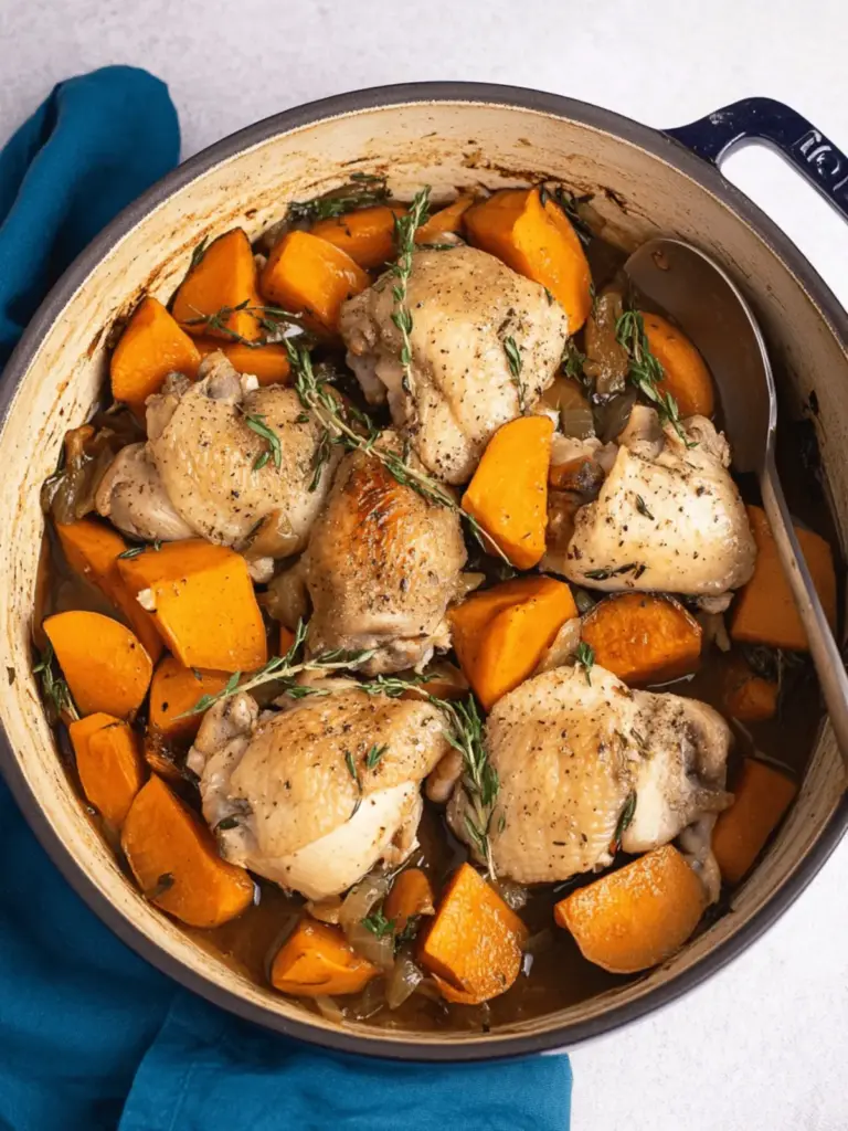 Braised Chicken with Sweetpotatoes