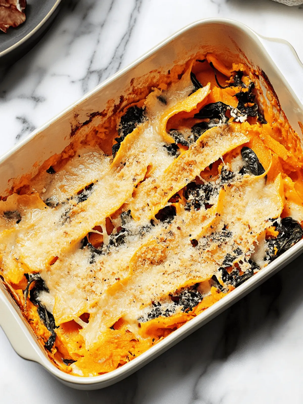 Delicious Butternut Squash and Creamed-Spinach Gratin Recipe 3 Butternut Squash and Creamed-Spinach Gratin