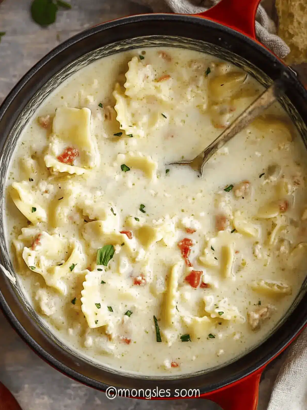 Lighter White Lasagna Soup