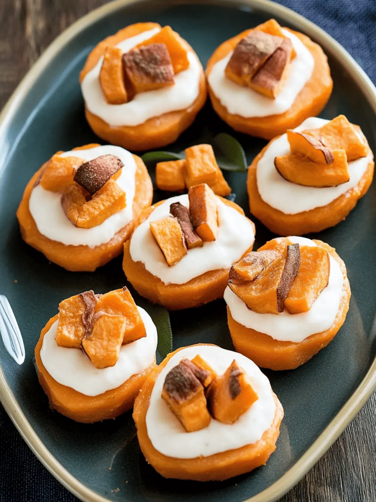 Savory Sweet Potato Bites with Marshmallows and Pecans 3 Sweet Potato Bites