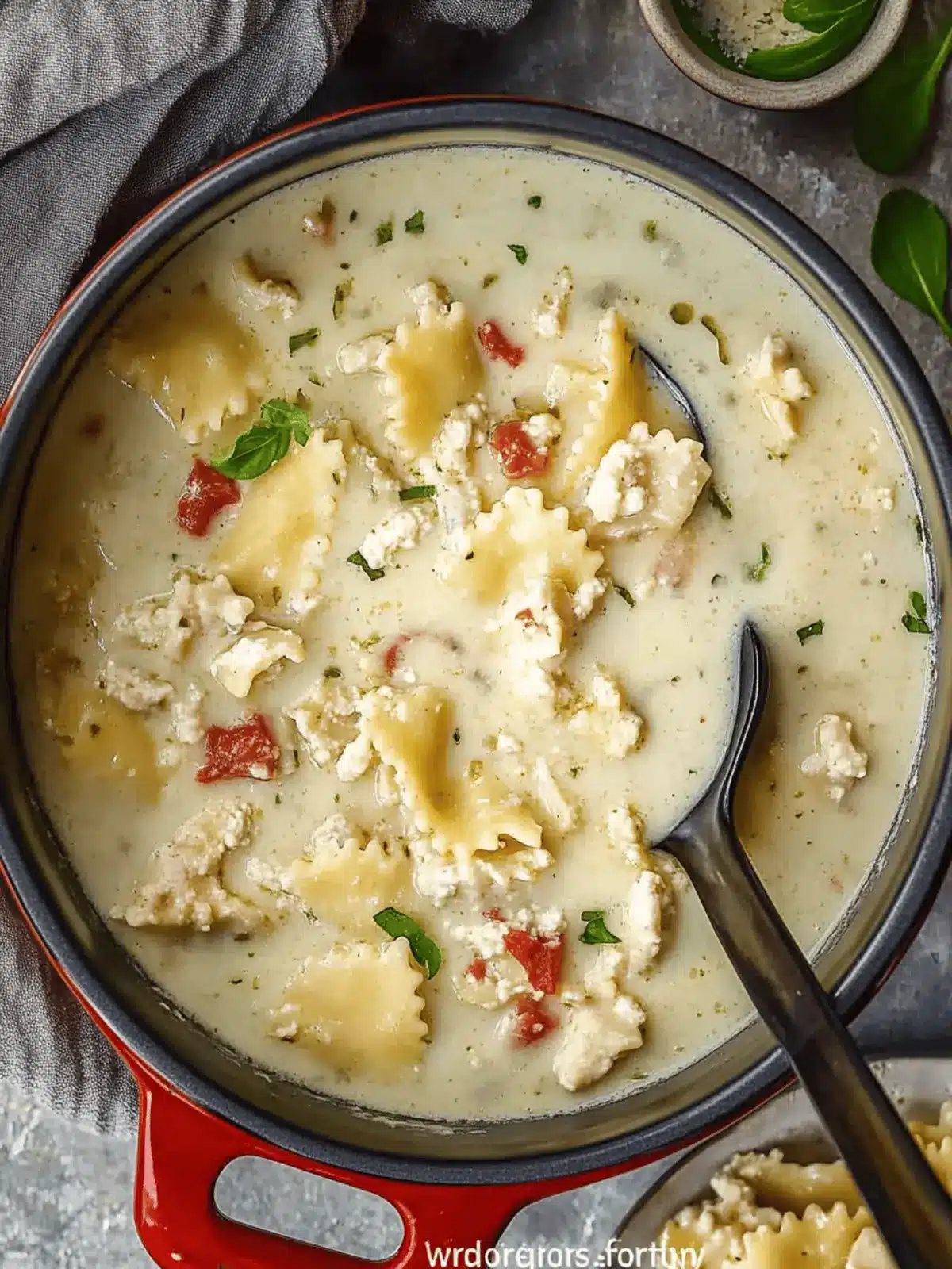 Lighter White Lasagna Soup