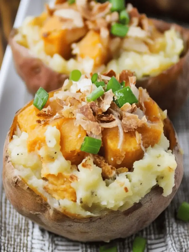 Twice-Baked Colcannon Sweetpotatoes