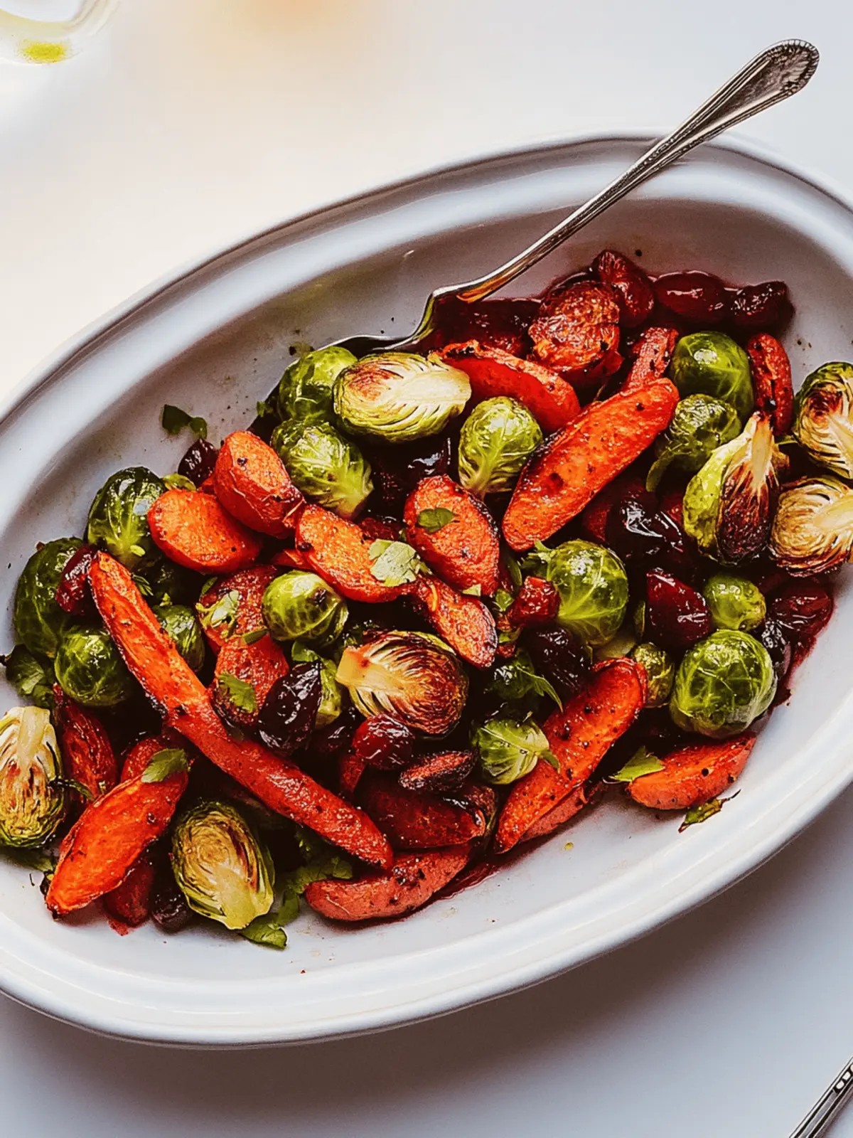 Savory Roasted Carrot, Brussels Sprout, and Cranberry Salad Delight 3 Roasted Carrot, Brussels Sprout, and Cranberry Salad