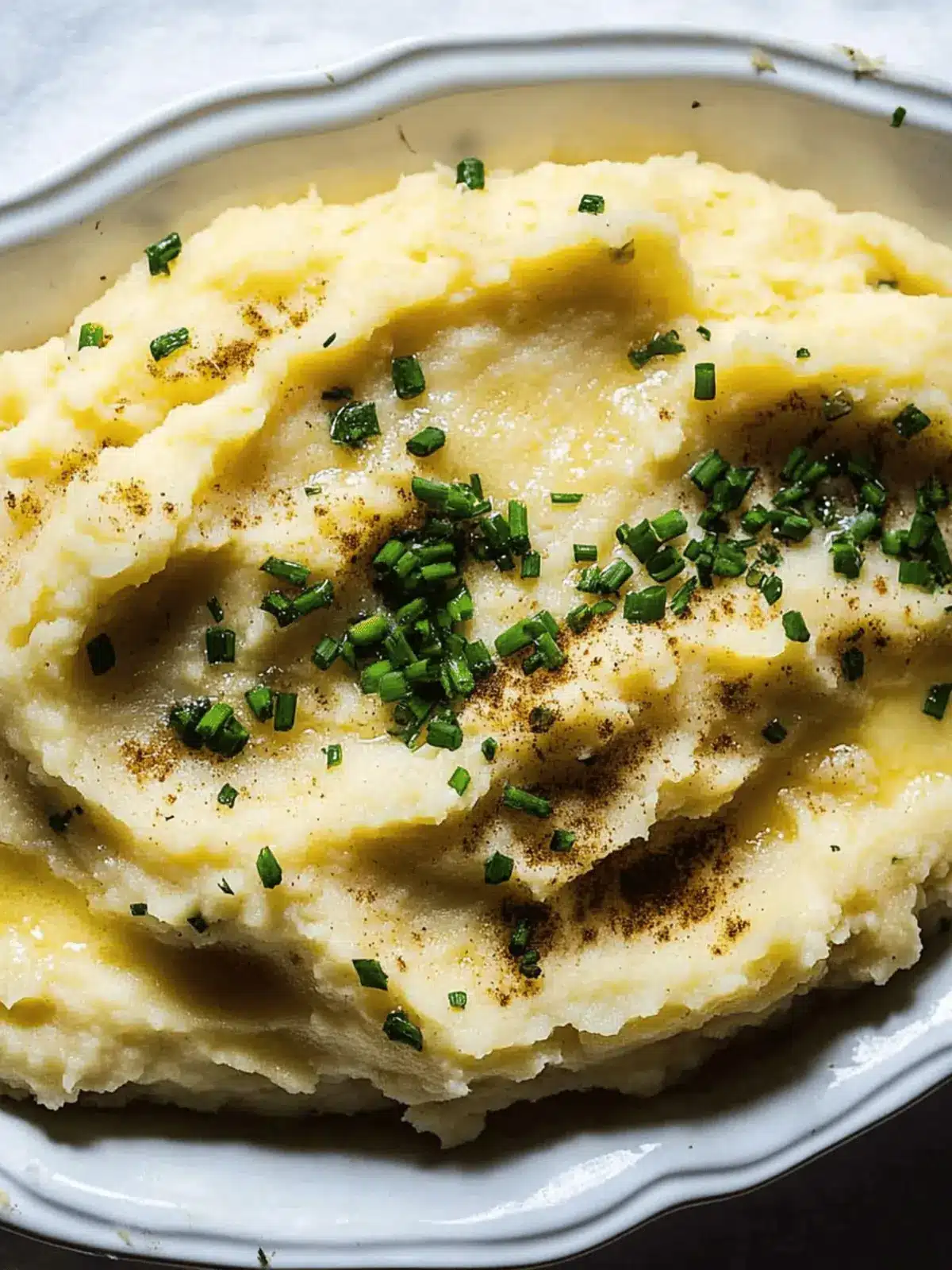 Mashed Baked Potatoes with Chives