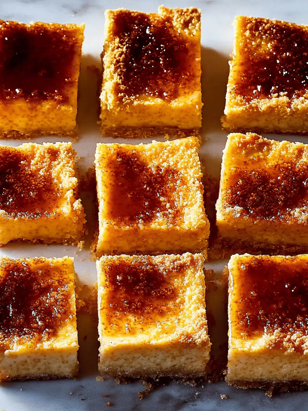 Sweet Potato Crème Brûlée Bars