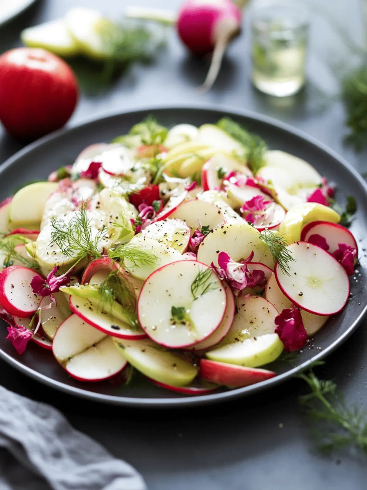 Fennel Salad With Apples & Radishes