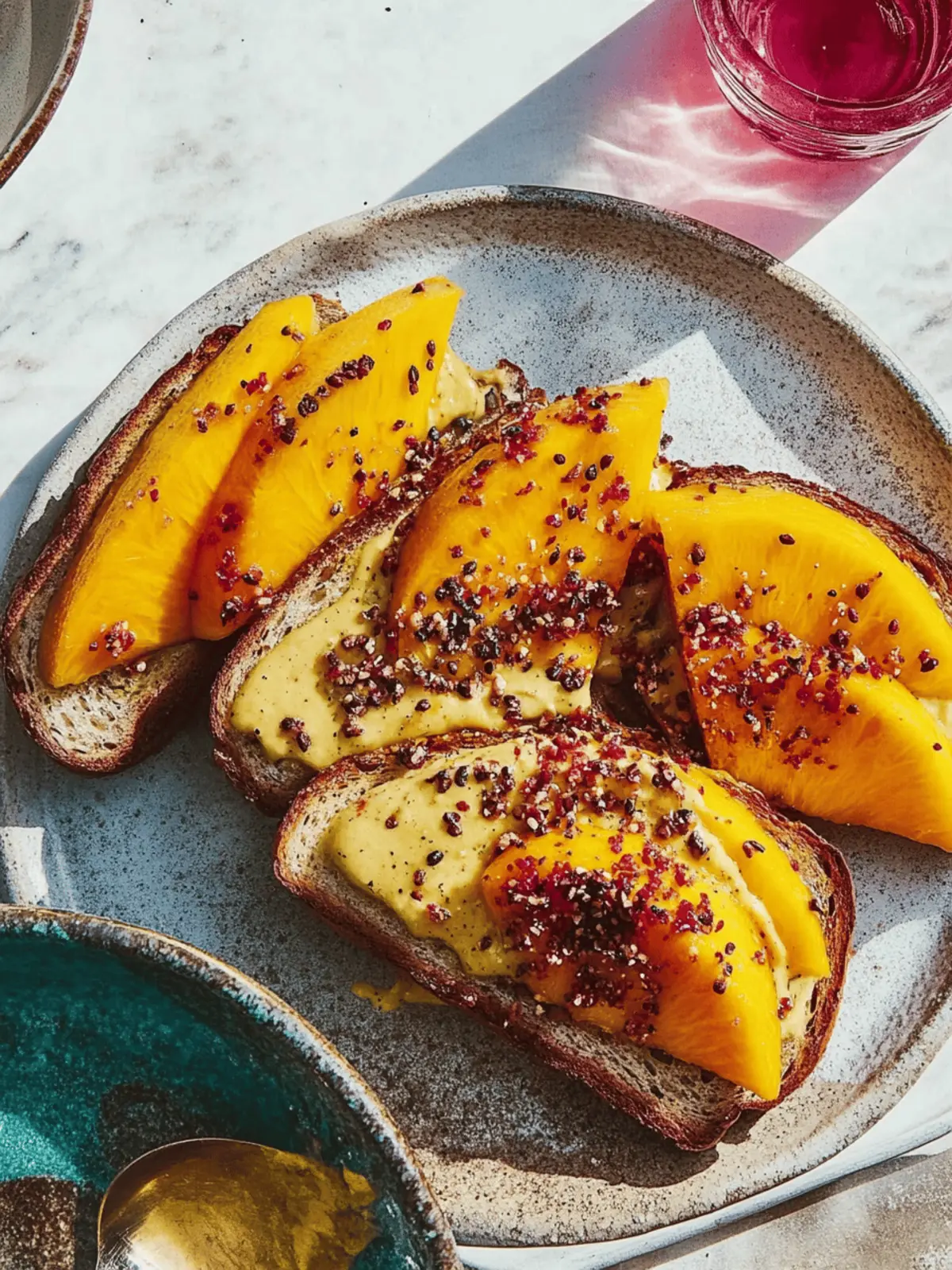 Savory Mango Toast with Hazelnut-Pepita Butter Bliss 3 Mango Toast with Hazelnut-Pepita Butter