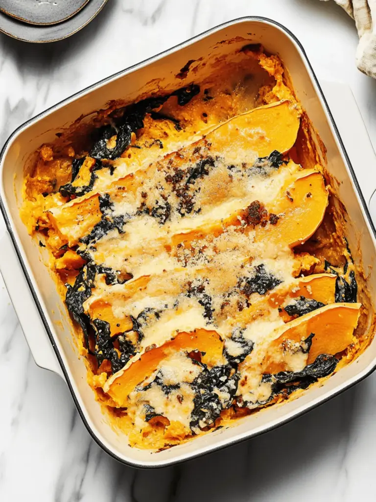 Butternut Squash and Creamed-Spinach Gratin
