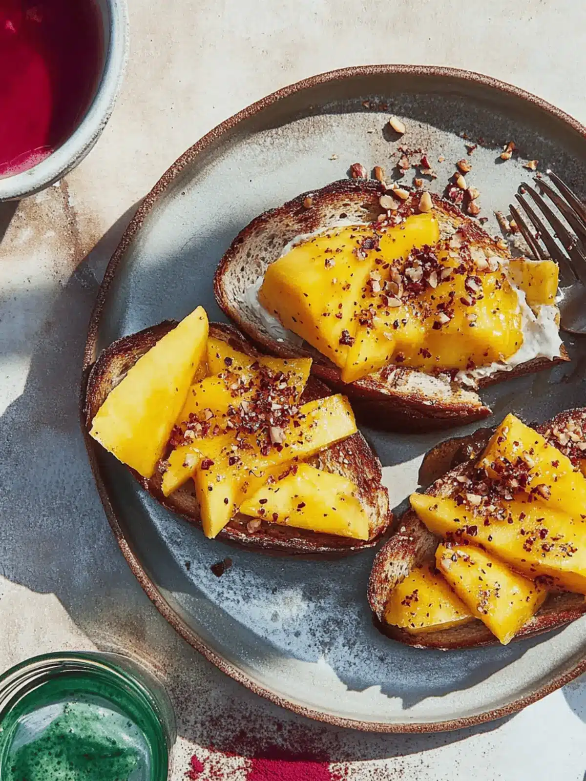 Mango Toast with Hazelnut-Pepita Butter