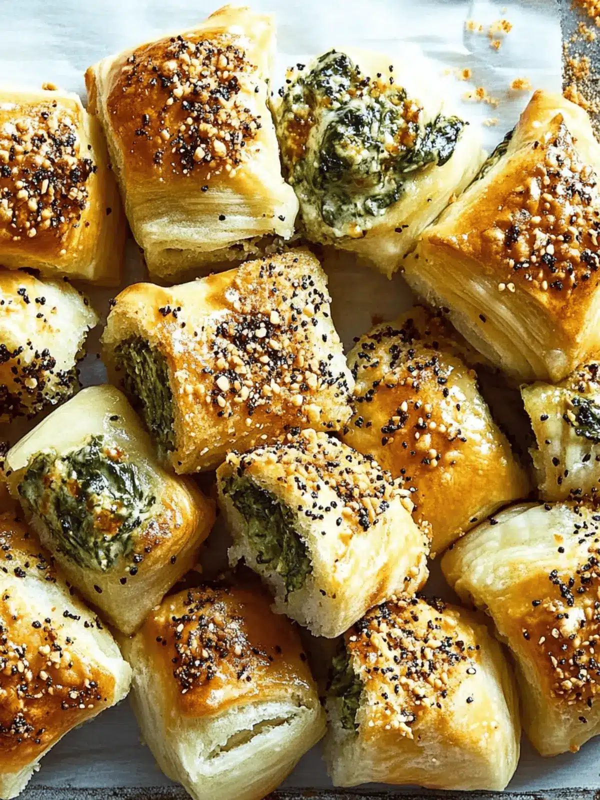 Savory Spinach Dip Rolls: Perfect Appetizer for New Year's Eve 4 Spinach Dip Rolls for New Years eve