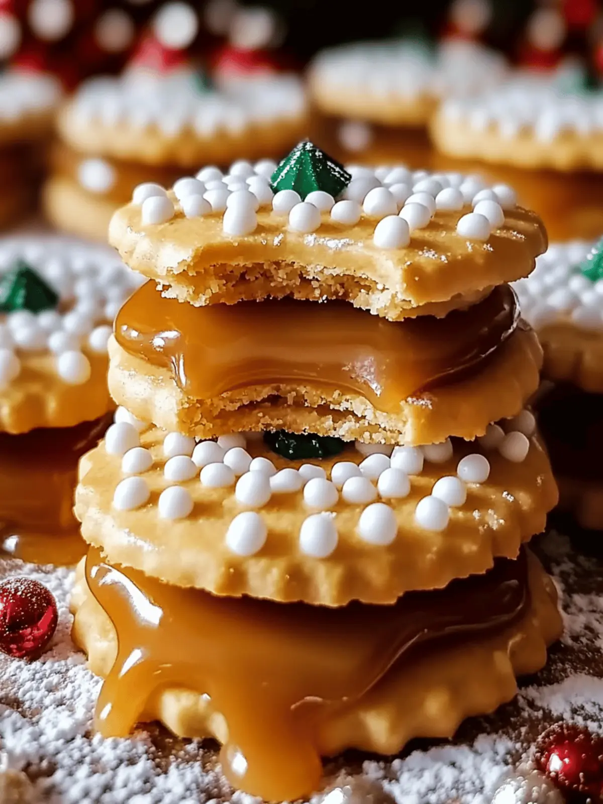 Caramel Ritz Cracker Christmas Cookies