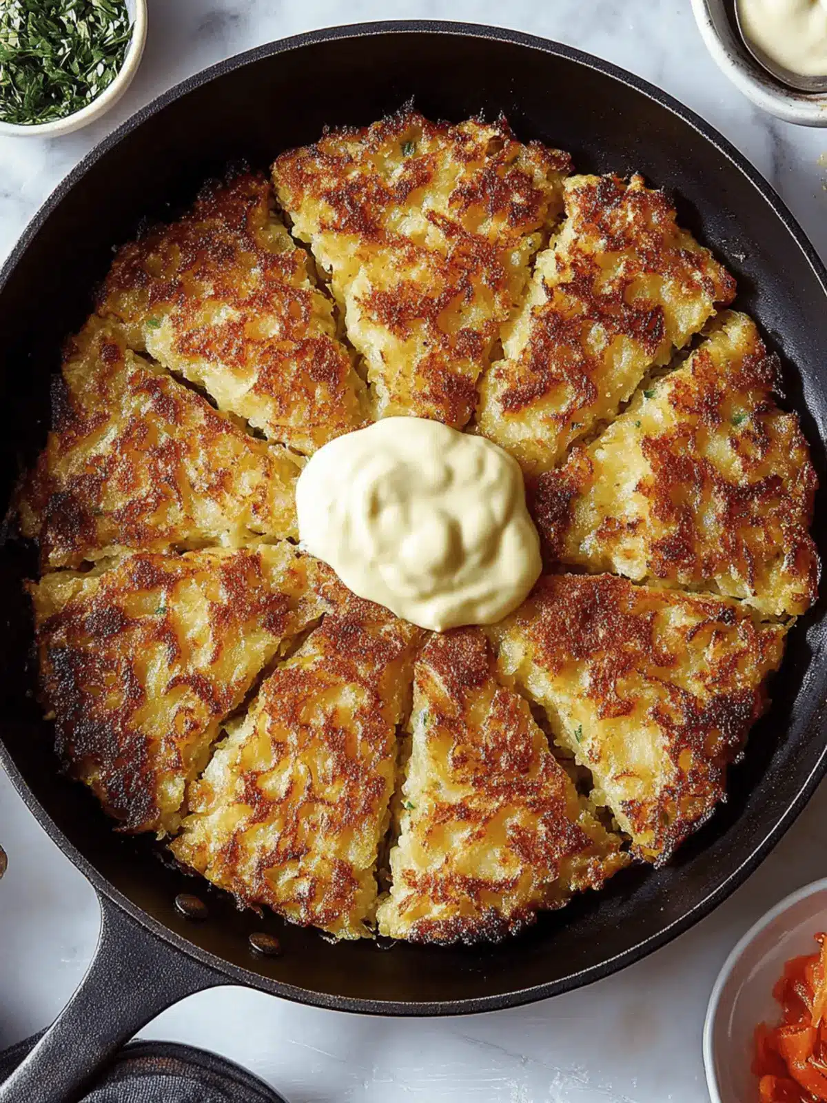 Celebrate Hanukkah with a Flavorful Giant Skillet Latke Delight 3 Celebrating Hanukkah with Giant Skillet Latke
