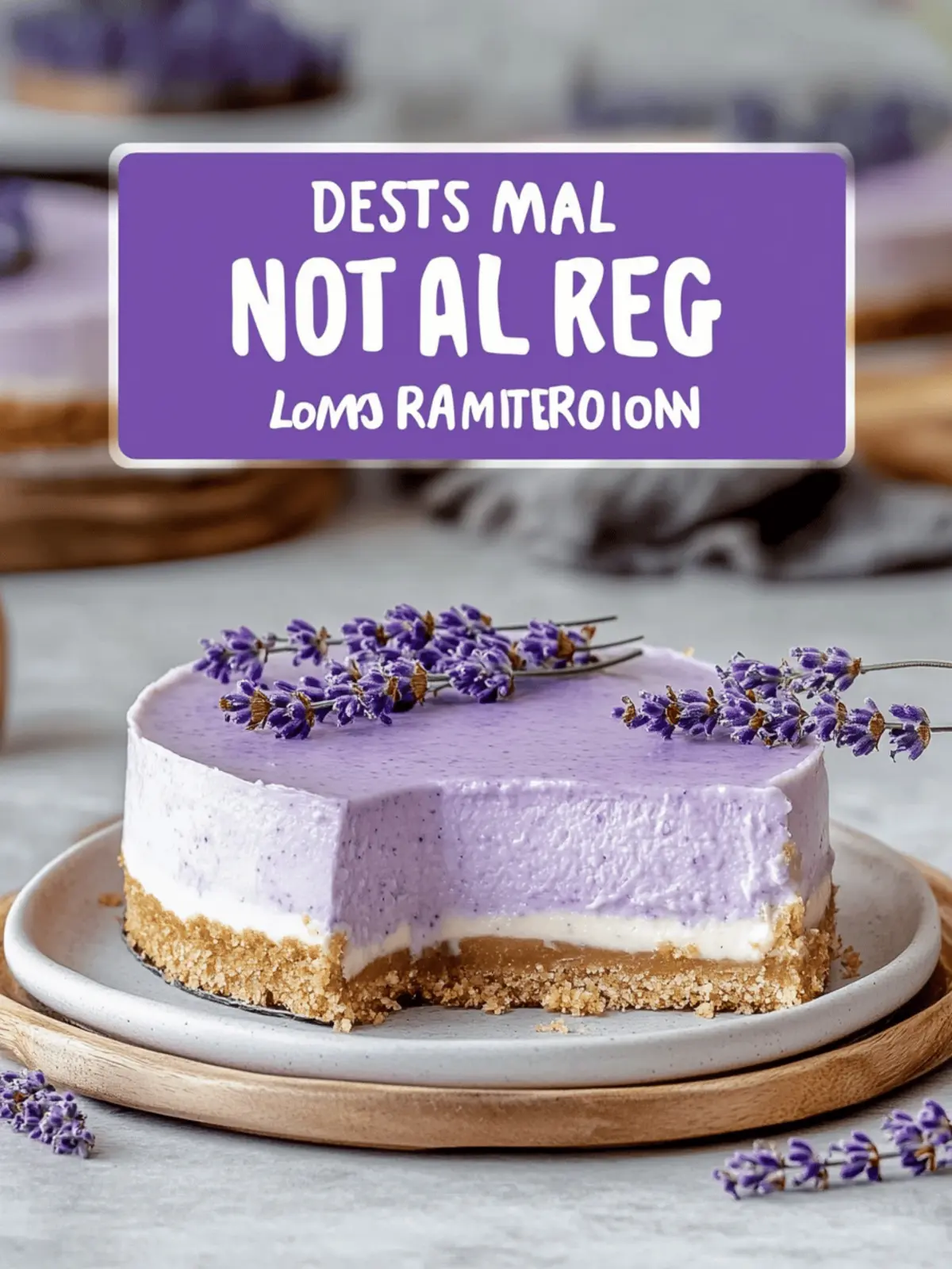 Delicate No-Bake Honey Lavender Cheesecake