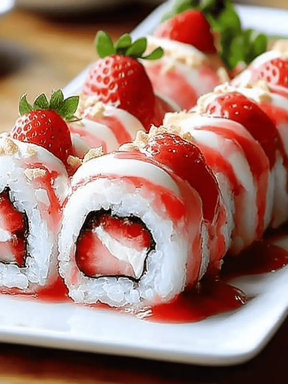 Whip Up This Cute Strawberry Shortcake Sushi Roll Dessert Recipe 3 Creative & Cute Strawberry Shortcake Sushi Roll Dessert Recipe