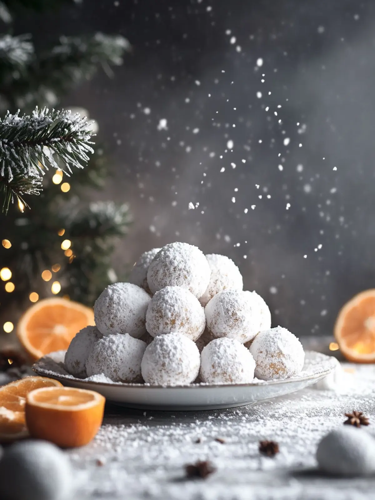 Gingerbread Snowball Cookies
