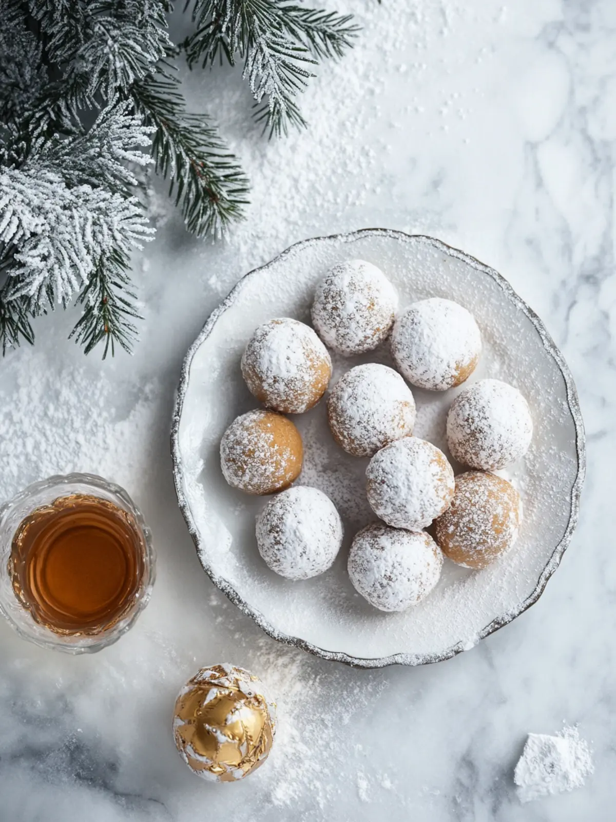 Gingerbread Snowball Cookies