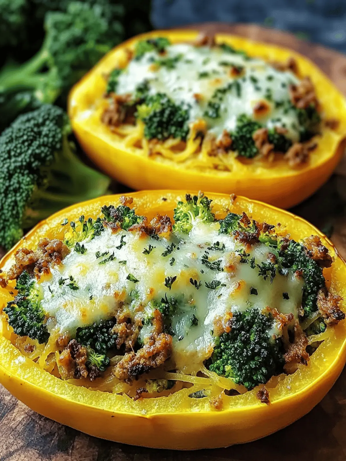 Stuffed Spaghetti Squash Broccoli: A Quick Comfort Dish 5 Stuffed Spaghetti Squash Broccoli