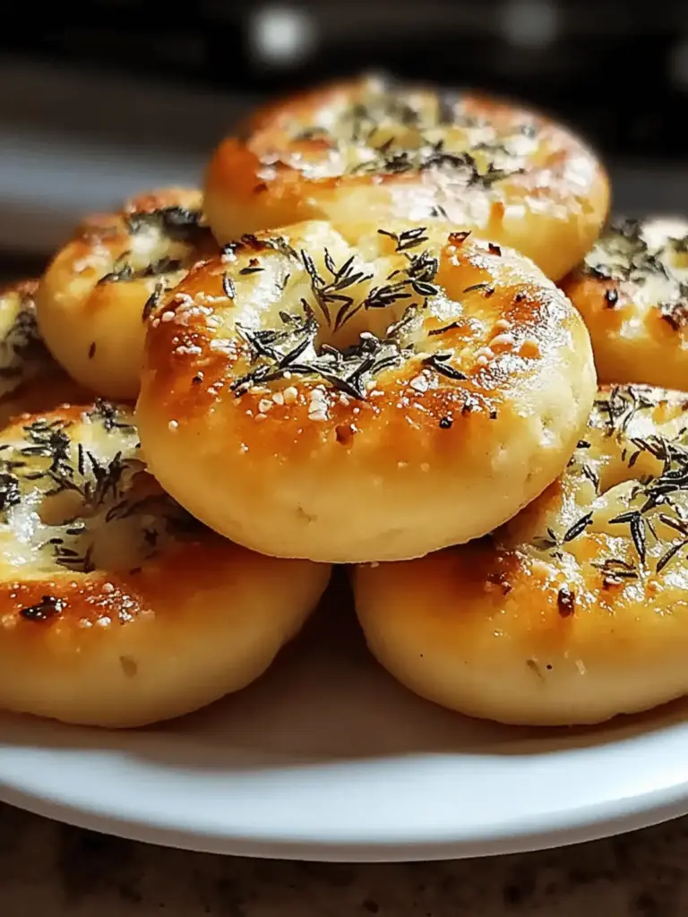 Golden Crust Garlic Rosemary Focaccia Muffins Recipe