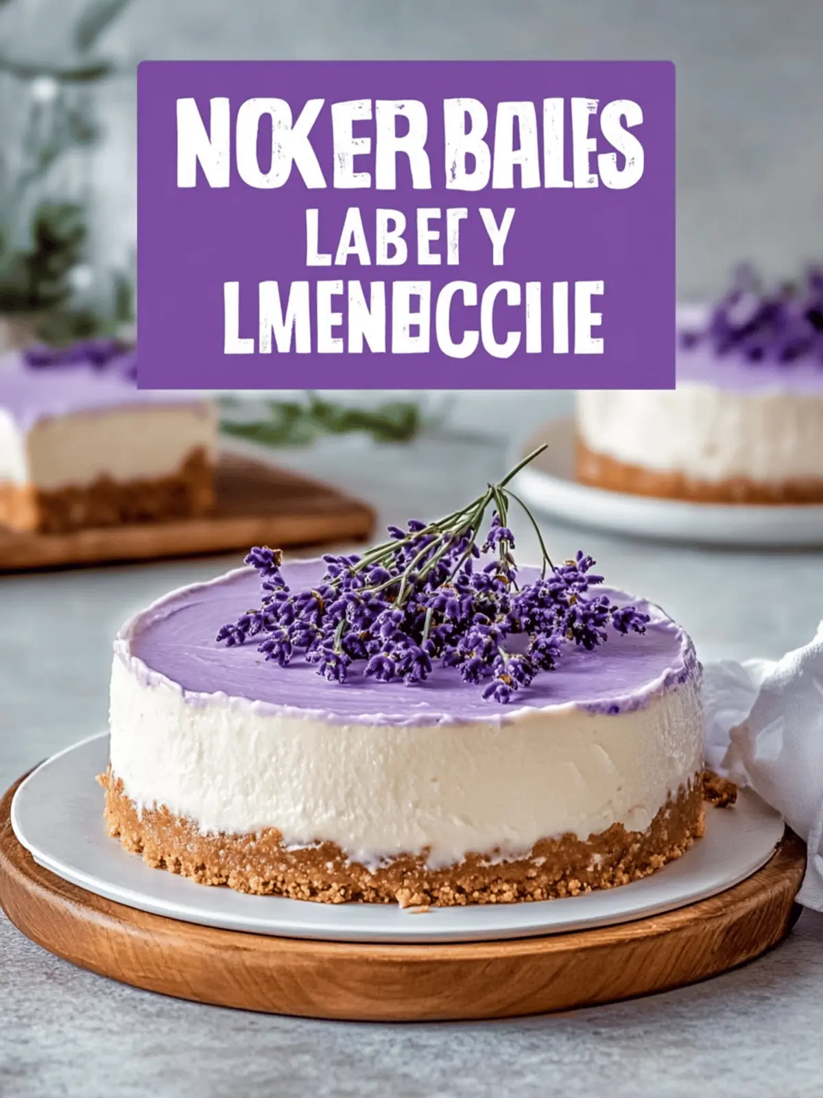 Delicate No-Bake Honey Lavender Cheesecake