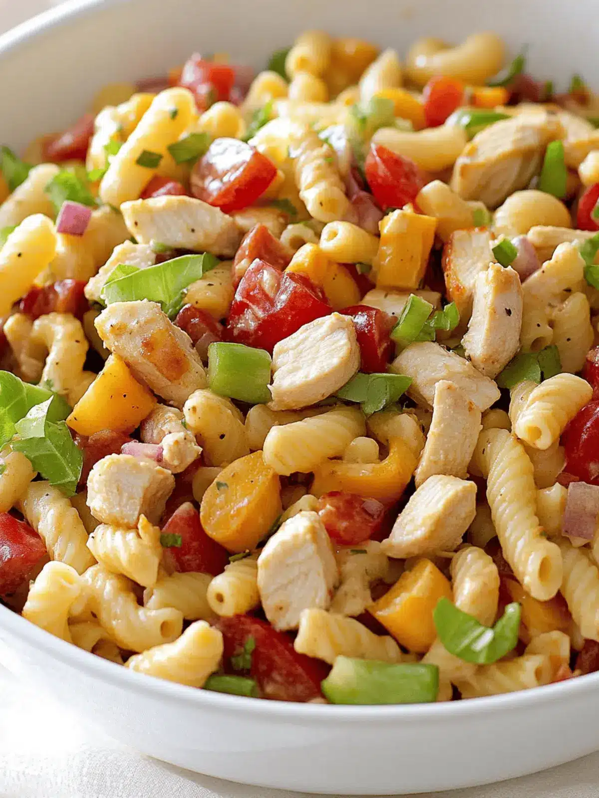 Delicious Chicken Pasta Salad for Summer Potlucks 2 Chicken Pasta Salad