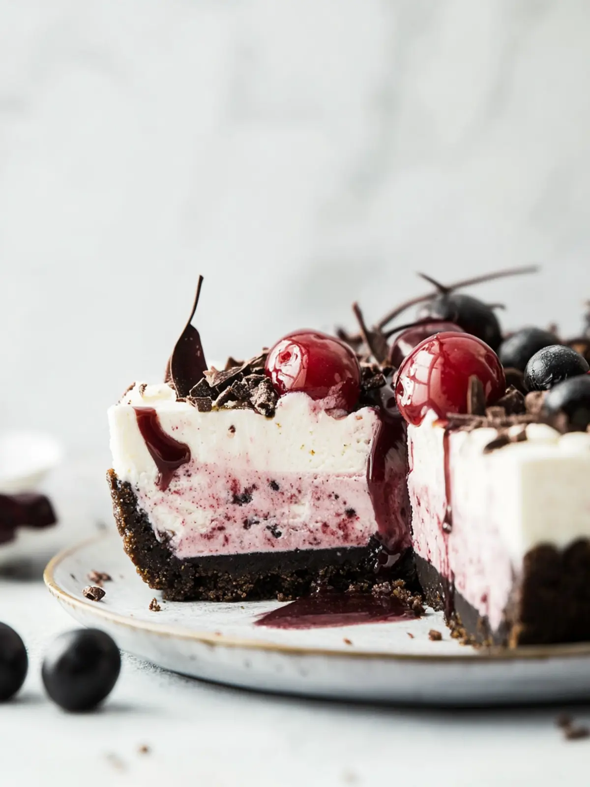 Frozen Black Forest Cheesecake: No-Bake Dreamy Delight 4 Frozen Black Forest Cheesecake