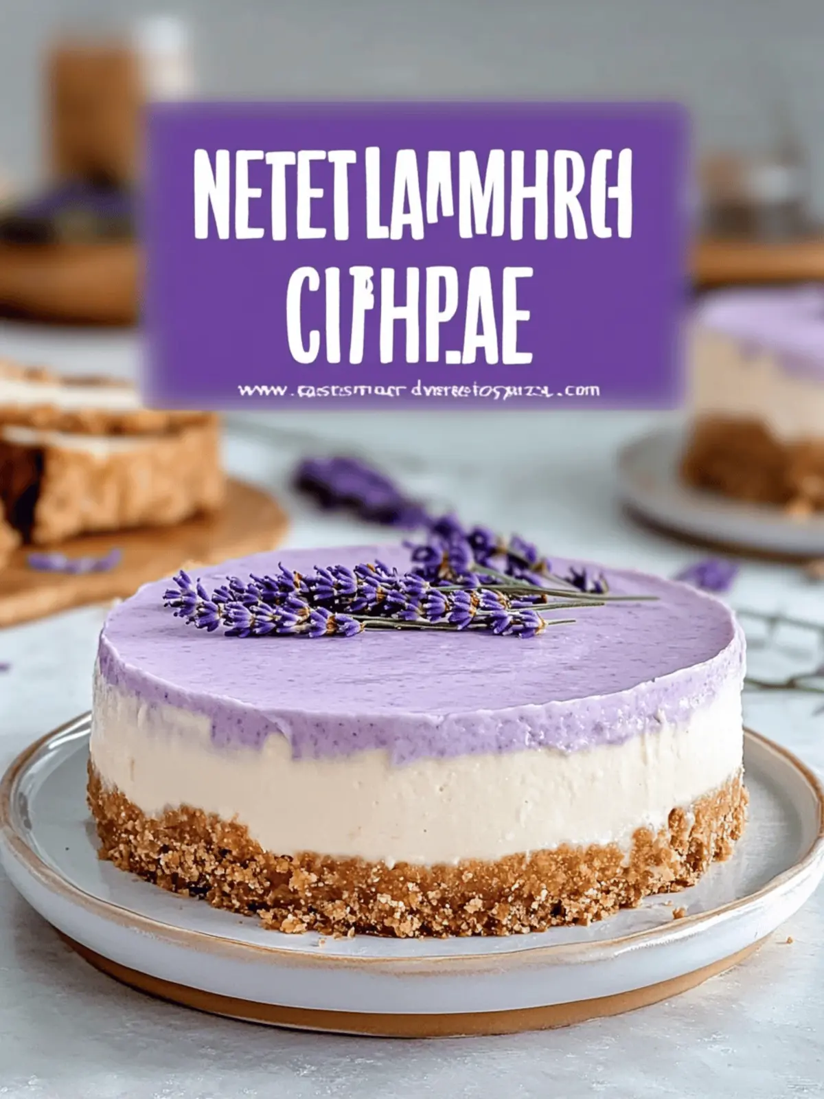 Delicate No-Bake Honey Lavender Cheesecake