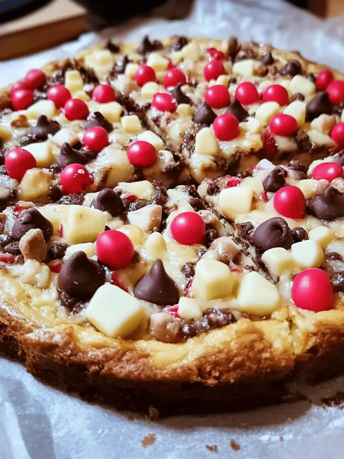 White Chocolate Brownie Pizza