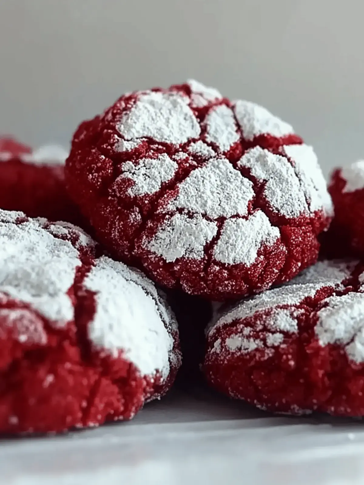 The Easiest Red Velvet Crinkle Cookies