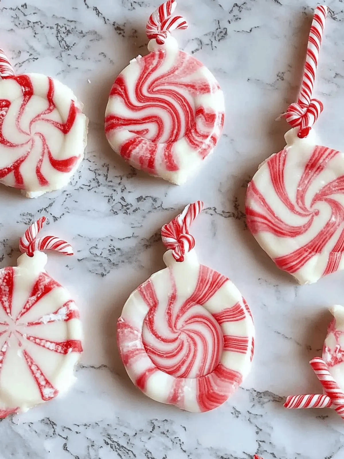 Melted Peppermint Candy Ornaments