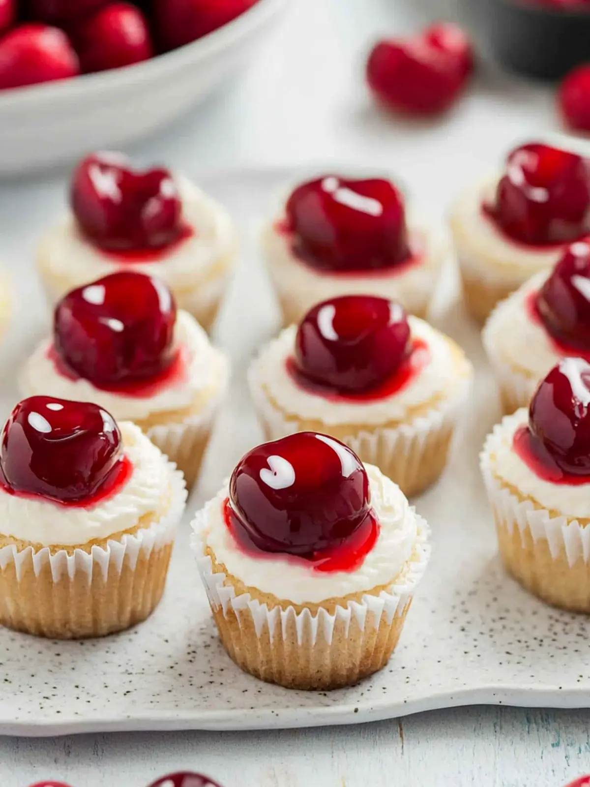 Mini Cherry Cheesecakes