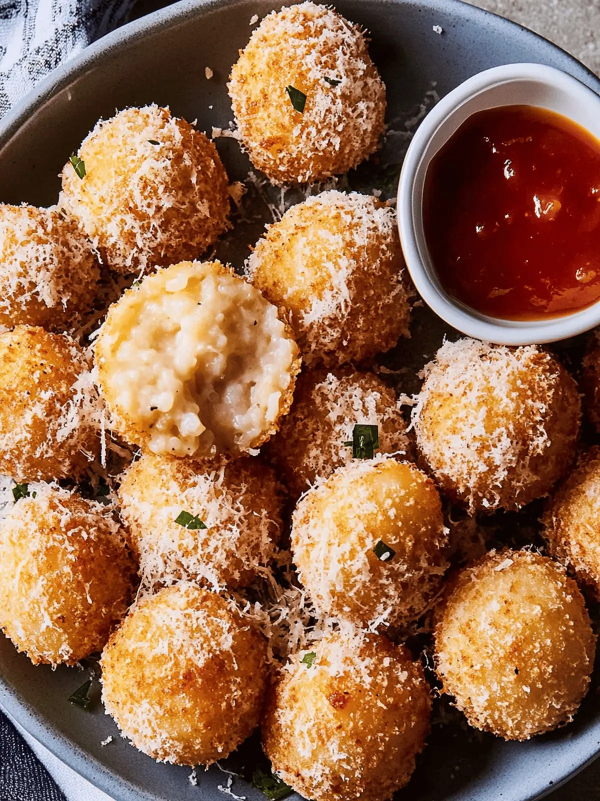 Crunchy Air Fryer Cacio E Pepe Arancini for Your New Year’s Bash 2 Air Fryer Cacio E Pepe Arancini New years Party Appetizer!
