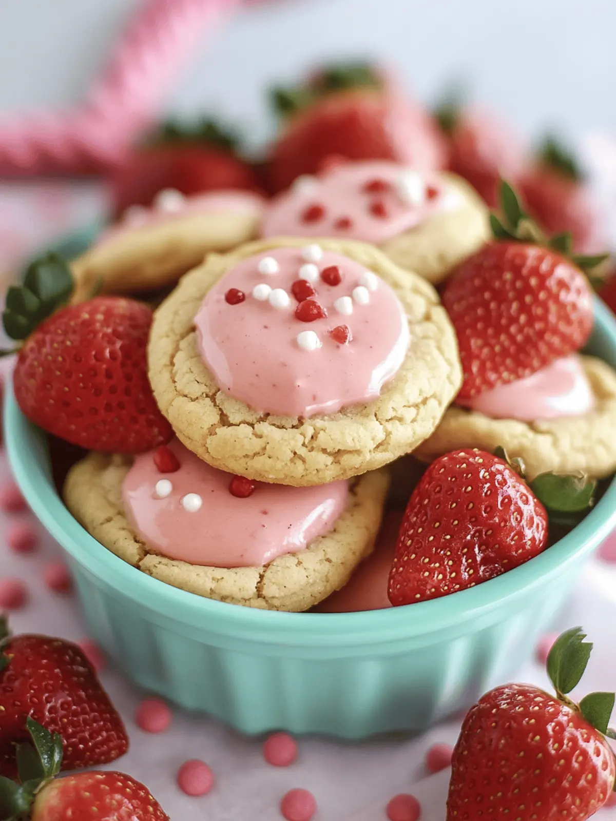 Strawberry Milkshake Cookies