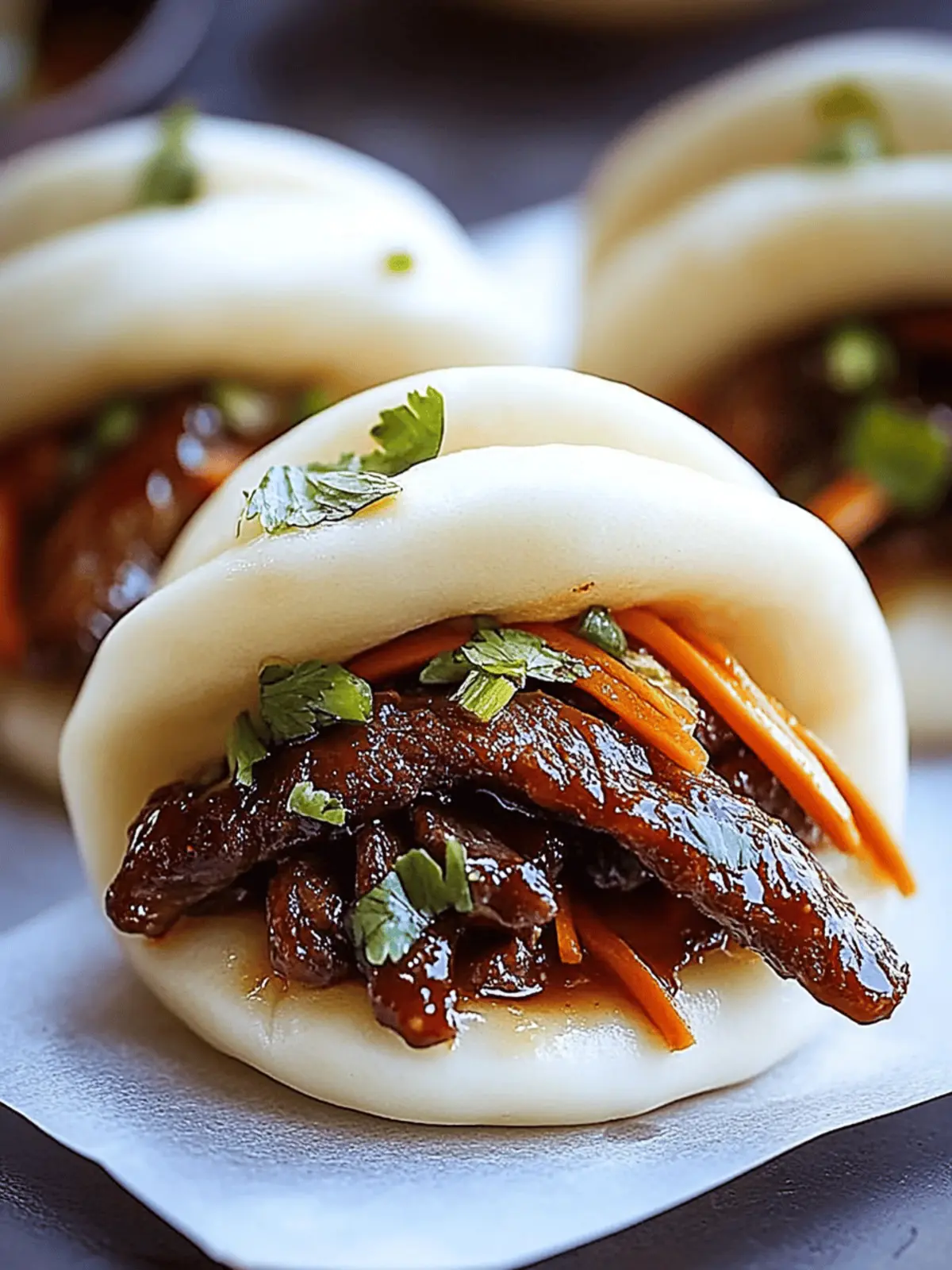 Sticky, Spicy Soy & Ginger Boneless Short Rib Bao Buns Delight 4 Sticky, Spicy Soy & Ginger Boneless Short Rib Bao Buns Delight