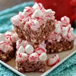Peppermint Hot Chocolate Krispies Treats