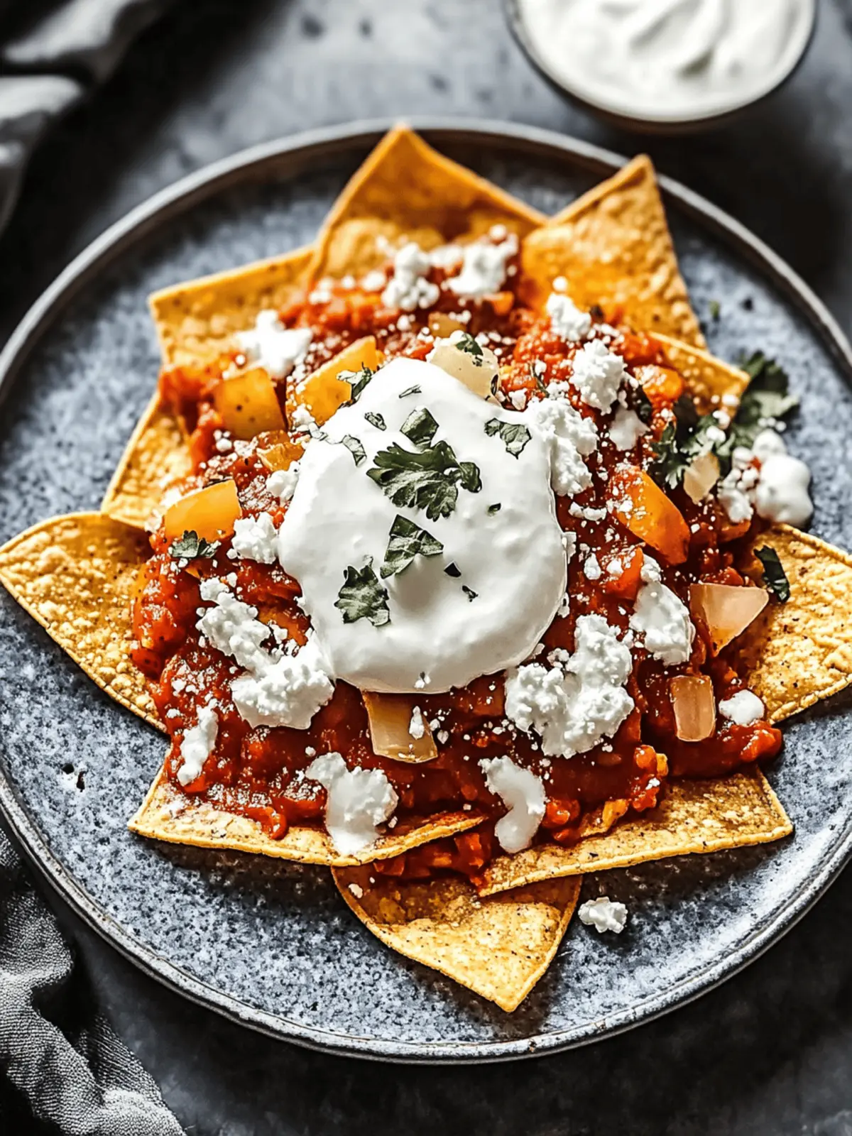 Chilaquiles Bliss: Crispy Tortillas with Zesty Guajillo Sauce