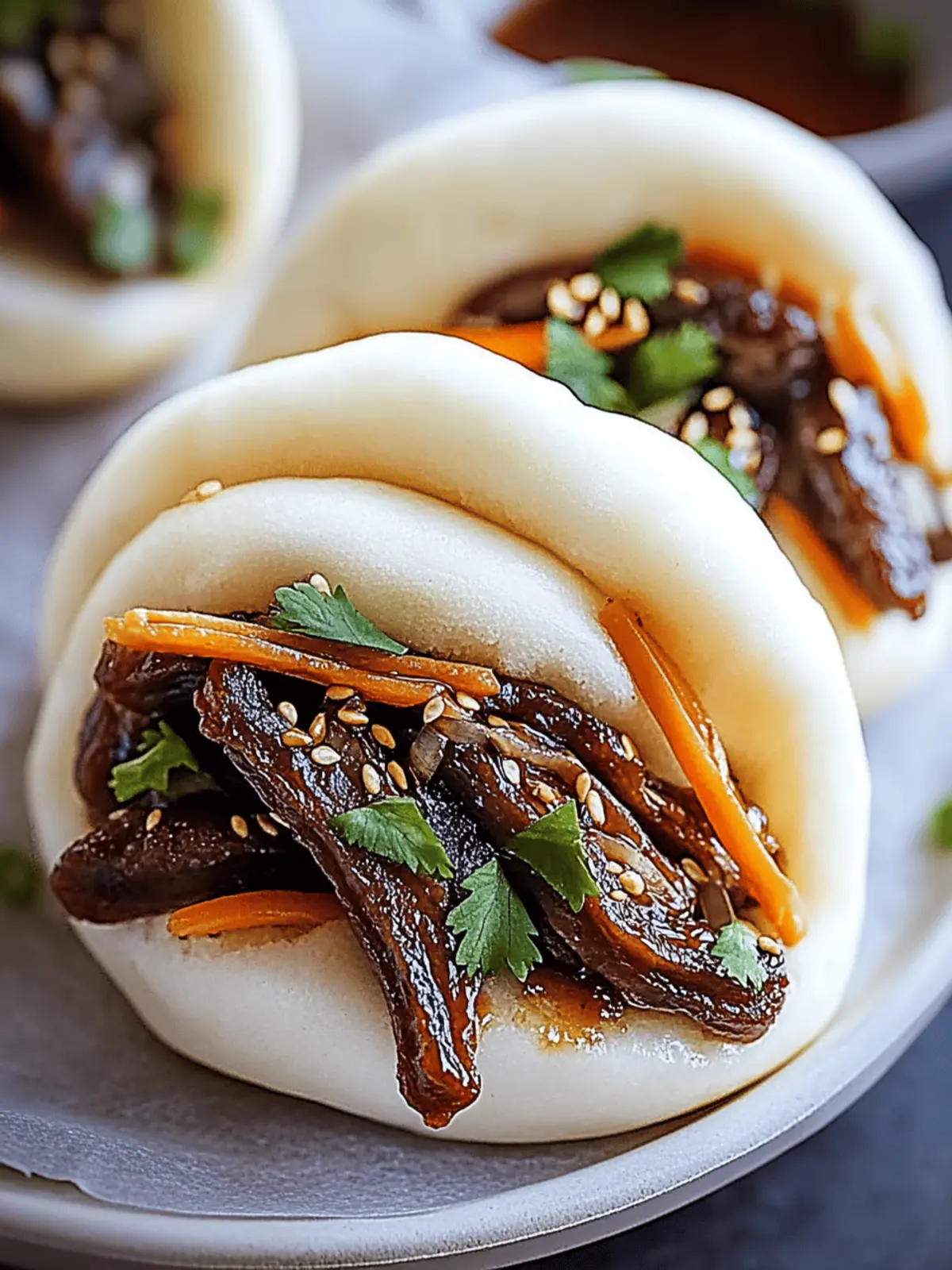 Sticky, Spicy Soy & Ginger Boneless Short Rib Bao Buns Delight 3 Sticky, Spicy Soy & Ginger Boneless Short Rib Bao Buns Delight