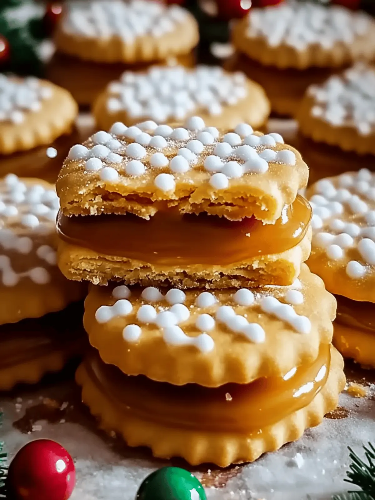 Caramel Ritz Cracker Christmas Cookies