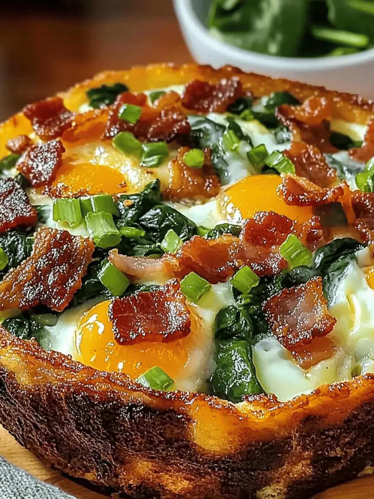 Savory Bacon &amp; Spinach Egg Bake for Irresistible Mornings-image